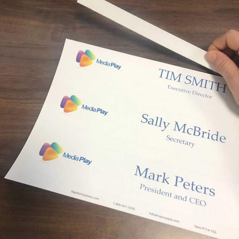 NapTags Perforated Paper Nameplate Inserts  Pack of 20 (10"" x 2"") - Image 5